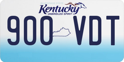 KY license plate 900VDT