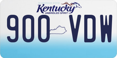 KY license plate 900VDW