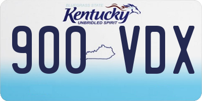 KY license plate 900VDX