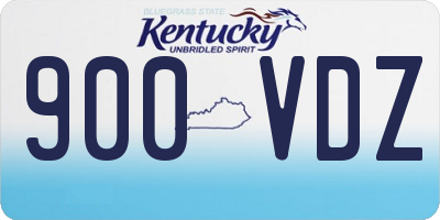 KY license plate 900VDZ