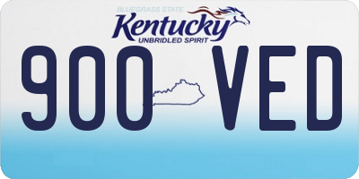 KY license plate 900VED