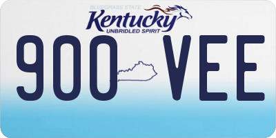 KY license plate 900VEE