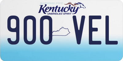 KY license plate 900VEL