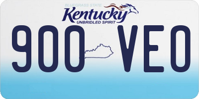 KY license plate 900VEO