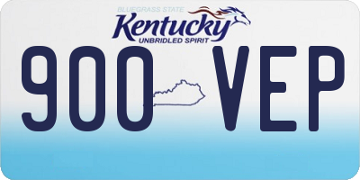 KY license plate 900VEP