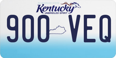KY license plate 900VEQ