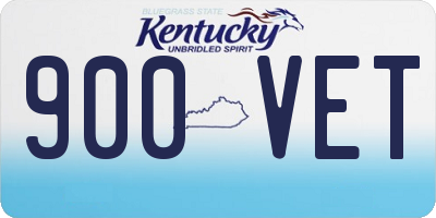 KY license plate 900VET