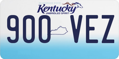 KY license plate 900VEZ