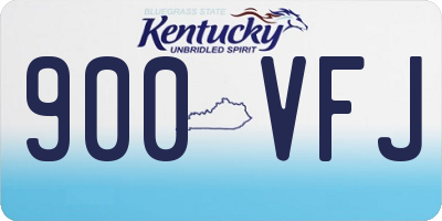 KY license plate 900VFJ