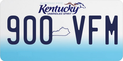 KY license plate 900VFM