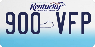 KY license plate 900VFP