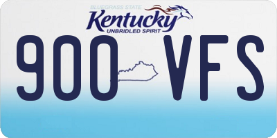 KY license plate 900VFS