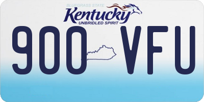KY license plate 900VFU