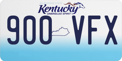 KY license plate 900VFX
