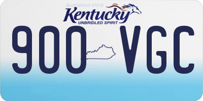 KY license plate 900VGC