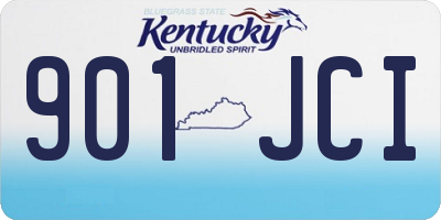 KY license plate 901JCI