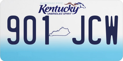 KY license plate 901JCW