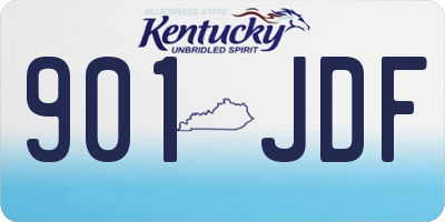 KY license plate 901JDF