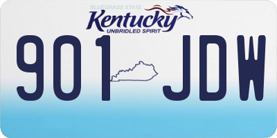 KY license plate 901JDW