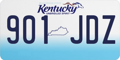 KY license plate 901JDZ