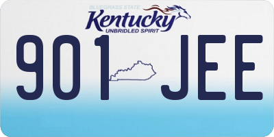 KY license plate 901JEE