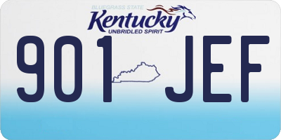 KY license plate 901JEF