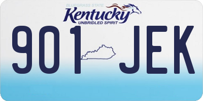 KY license plate 901JEK