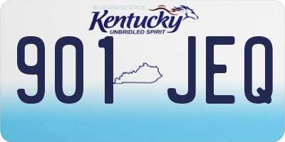 KY license plate 901JEQ