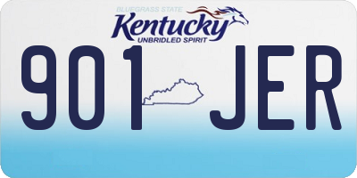 KY license plate 901JER