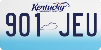 KY license plate 901JEU