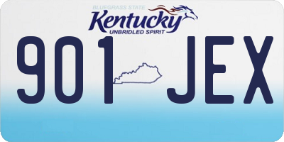 KY license plate 901JEX