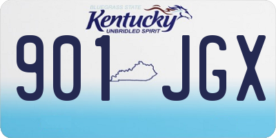 KY license plate 901JGX