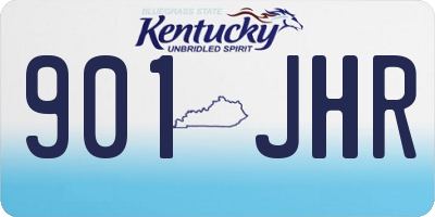 KY license plate 901JHR