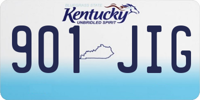 KY license plate 901JIG