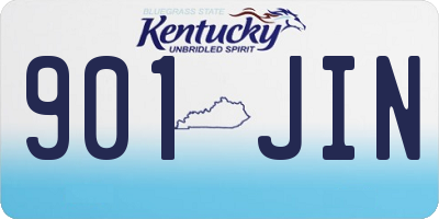 KY license plate 901JIN