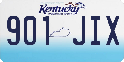 KY license plate 901JIX