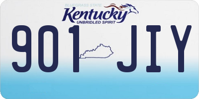 KY license plate 901JIY