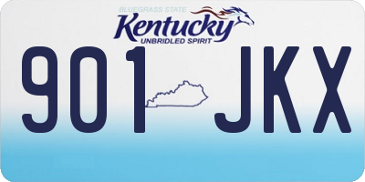 KY license plate 901JKX