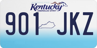 KY license plate 901JKZ