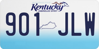 KY license plate 901JLW