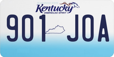 KY license plate 901JOA