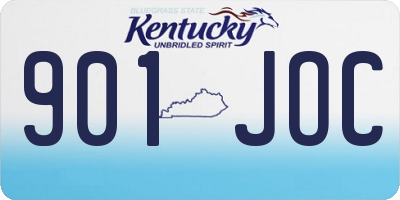 KY license plate 901JOC