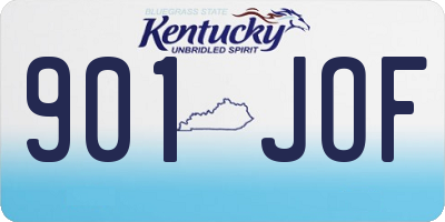 KY license plate 901JOF