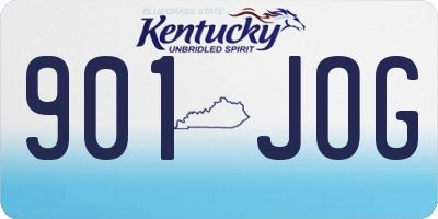 KY license plate 901JOG