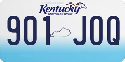 KY license plate 901JOQ
