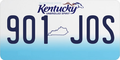 KY license plate 901JOS