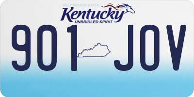 KY license plate 901JOV