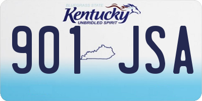 KY license plate 901JSA