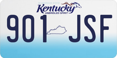 KY license plate 901JSF