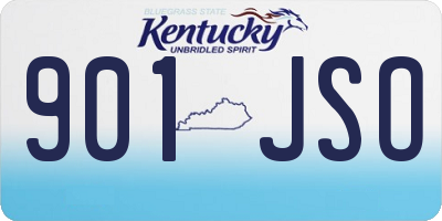 KY license plate 901JSO